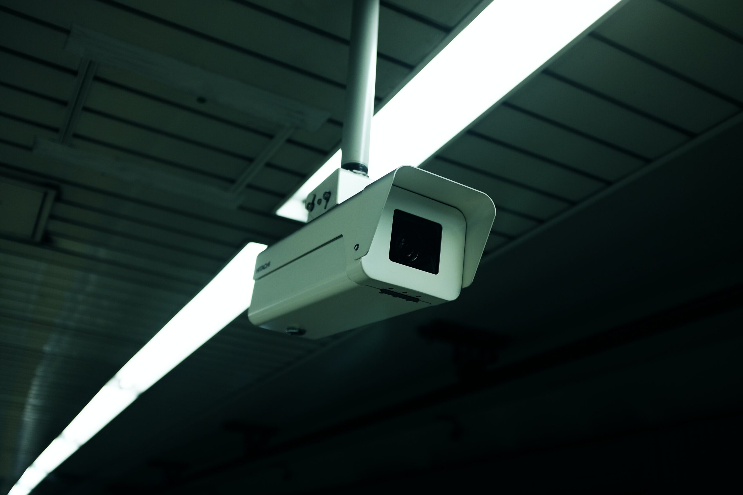 CCTV Camera Hanging on Ceiling